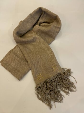 DEKIブータン産ストール23057Wild silk（野蚕） 70% COTTON 30%